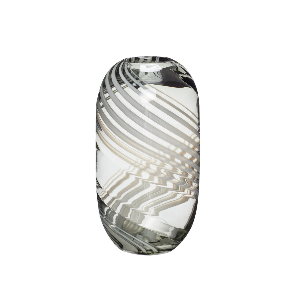 Vase Swirl Grey | Hübsch