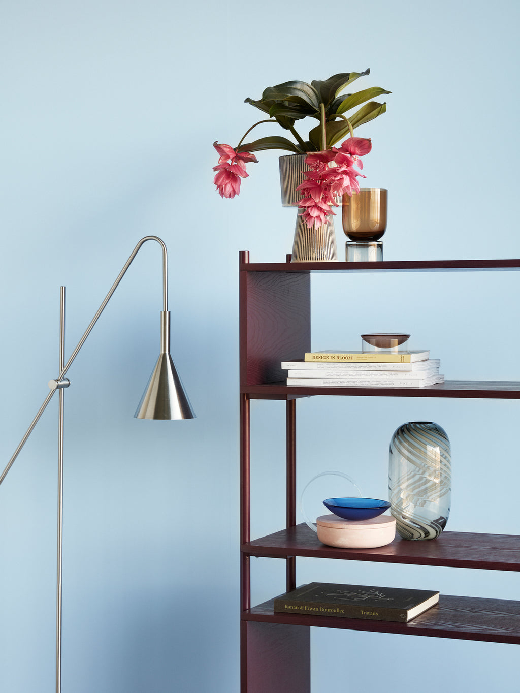 Vase Swirl Grey | Hübsch