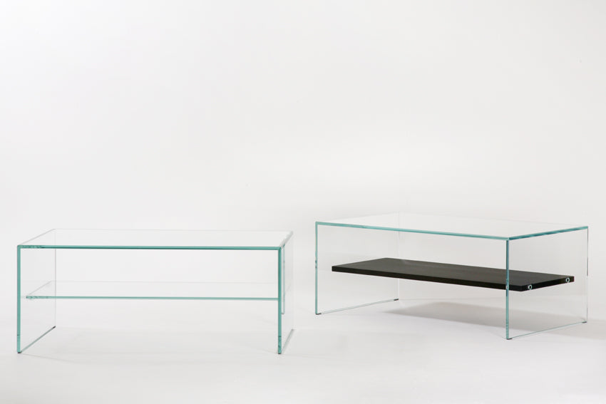 Zen 1 Coffee Table | Extra-Clear Tempered Glass - Adentro Studio