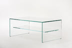 Zen 1 Coffee Table | Extra-Clear Tempered Glass - Adentro Studio