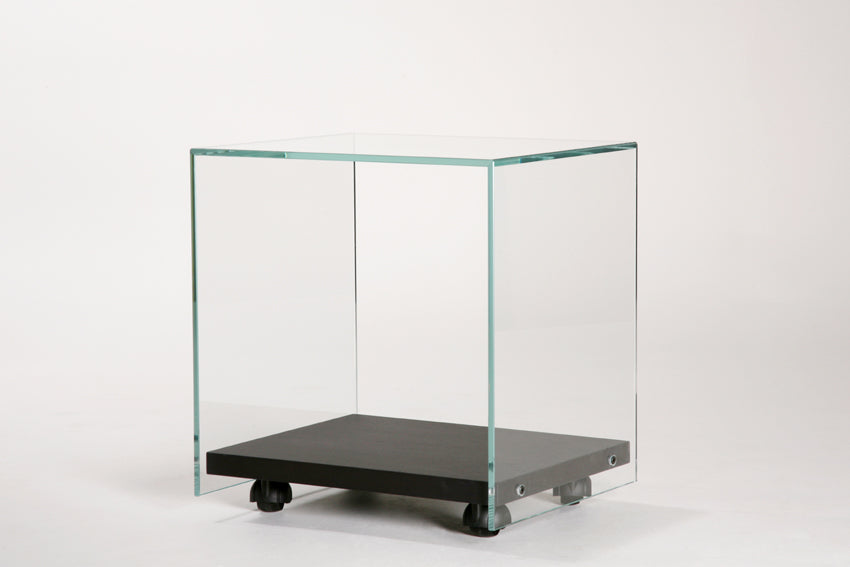 Zen 4 Table | Glass and Wood Rolling Cube