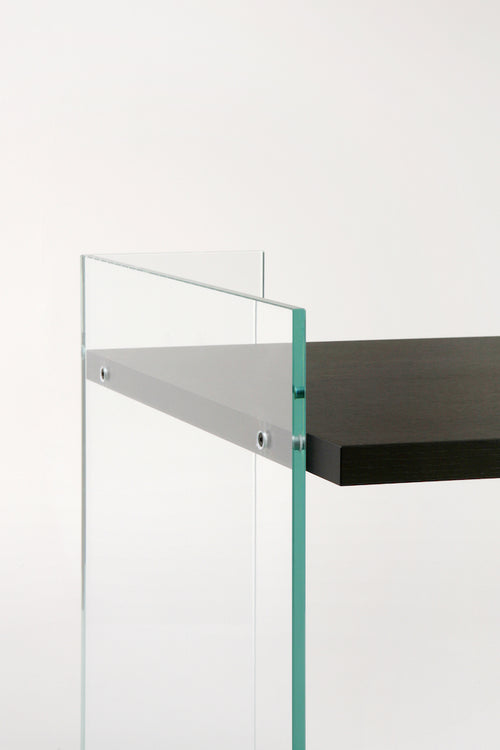 Zen 8 | Scribe | Glass and Wood Desk