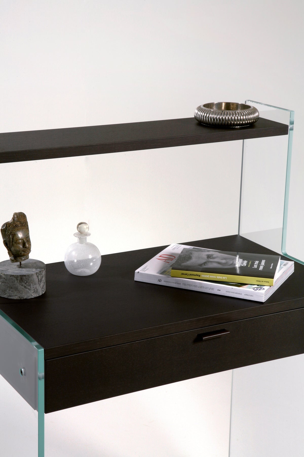Console Bureau Zen 9 Bonheur du Jour | Verre et Bois