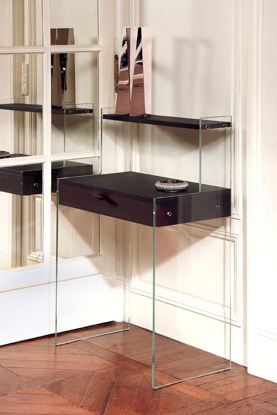 Console Bureau Zen 9 Bonheur du Jour | Verre et Bois