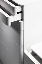Large Cosimo Storage Unit | 6 Push/Pull Drawers on Casters | Matte White Lacquer