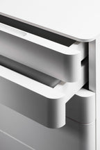 Large Cosimo Storage Unit | 6 Push/Pull Drawers on Casters | Matte White Lacquer