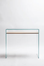 Zen 14 | Glass and Wood Console Desk