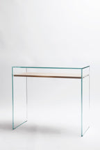 Zen 14 | Glass and Wood Console Desk