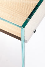 Zen 14 | Glass and Wood Console Desk