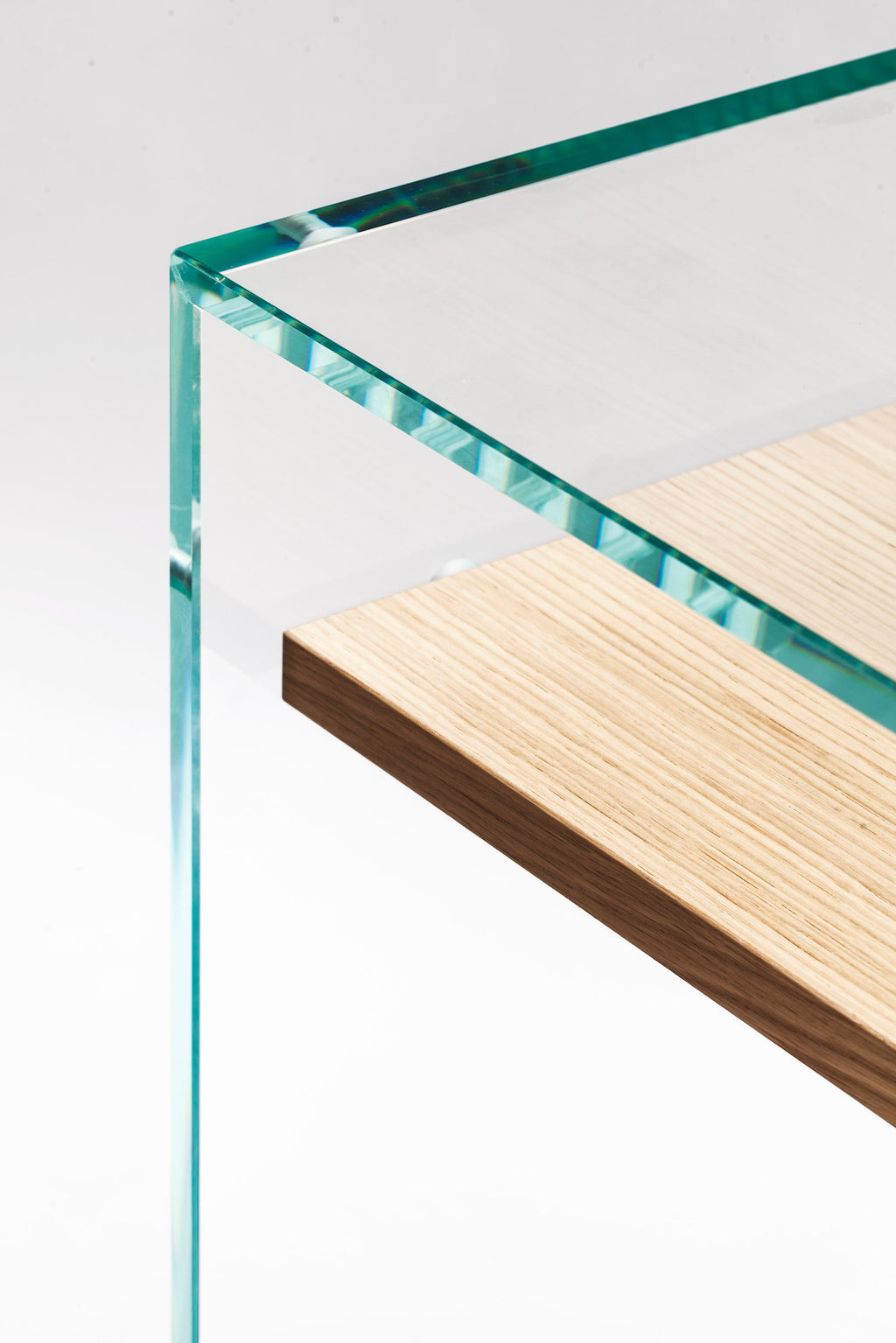Zen 14 | Glass and Wood Console Desk