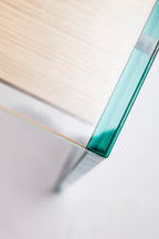 Zen 14 | Glass and Wood Console Desk
