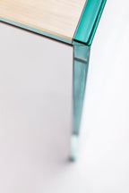 Zen 14 | Glass and Wood Console Desk