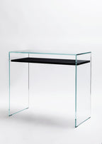Zen 14 | Glass and Wood Console Desk