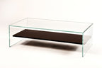 Table Basse Zen 11 | Grande Table Verre Trempé et Bois — Adentro Studio