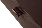 Zen 13 Console Desk | Tempered Glass, Wooden Drawer and Leather Handle