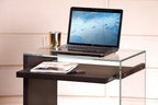 Bureau Zen 7 Laptop en situation, finition wengé gris — Adentro Paris