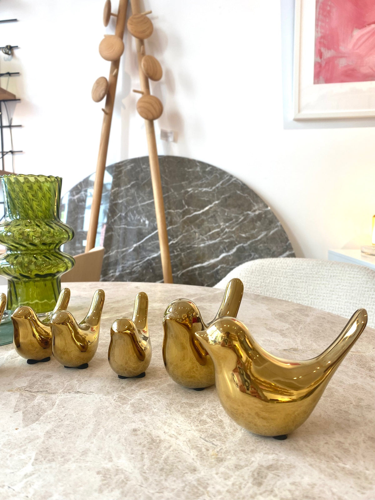 Decorative bird Birdy | gilded lacquer