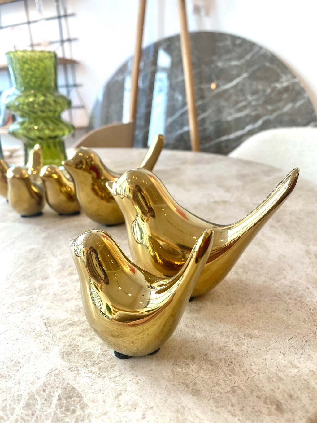 Decorative bird Birdy | gilded lacquer
