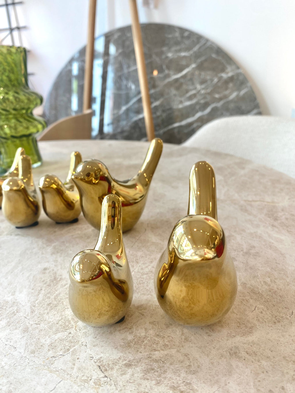 Decorative bird Birdy | gilded lacquer