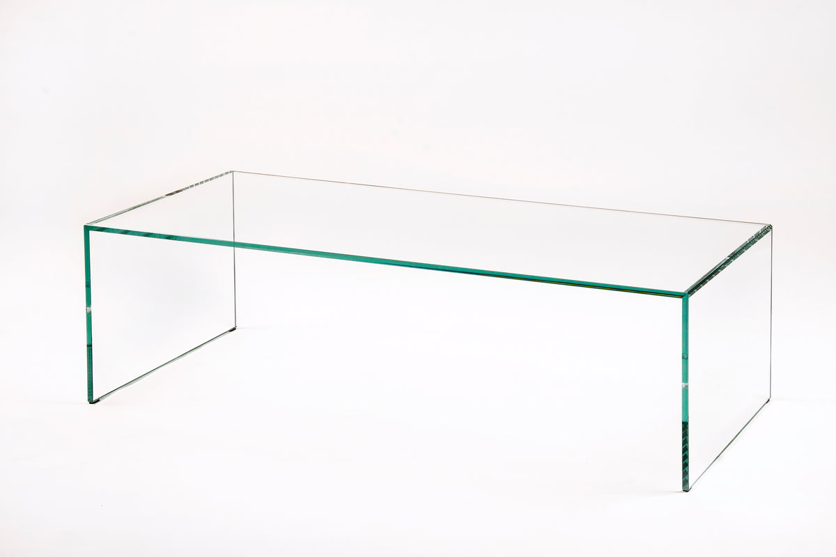 Zen 1 Coffee Table | Extra-Clear Tempered Glass - Adentro Studio