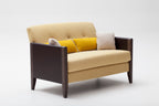 Resident 2-Seater Sofa | Solid Beech, Leather Armrests and Wool