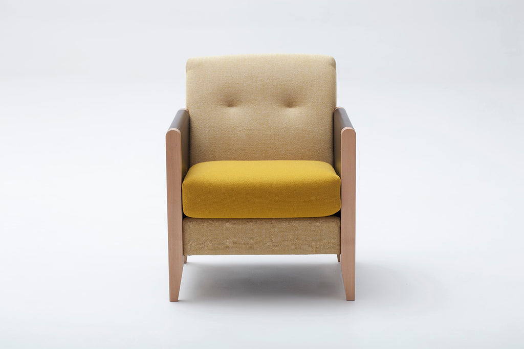 Resident Armchair | Solid Beech, Leather and Wool