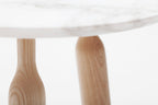 Ninna Coffee Table | Turned solid ash and Carrara marble | Design Carlo Contin