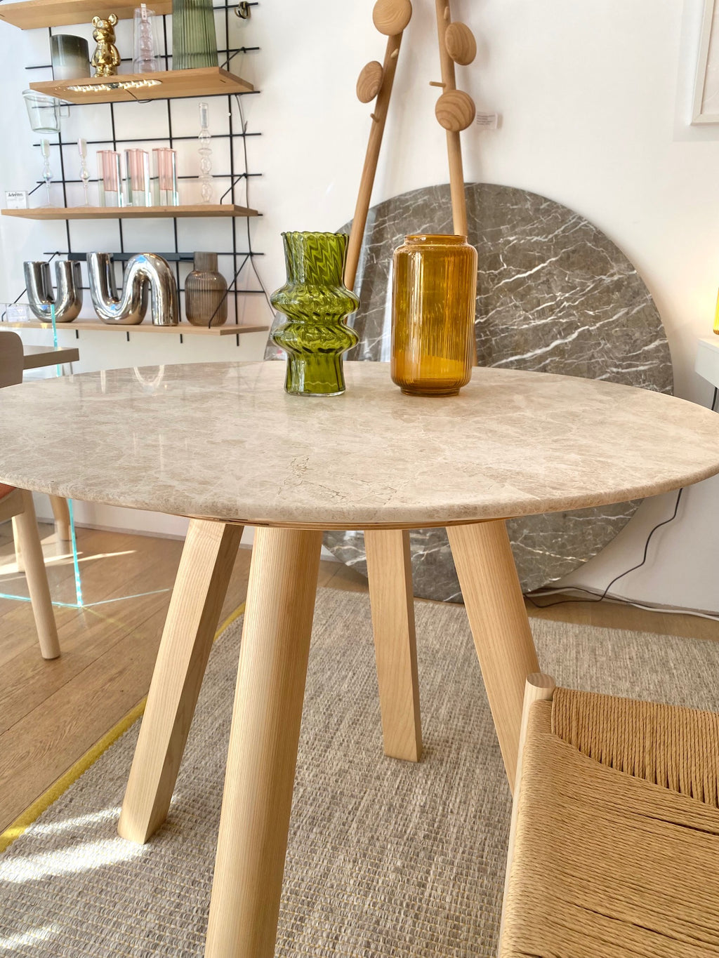 Stresa Side Table | Solid Ash and Marble