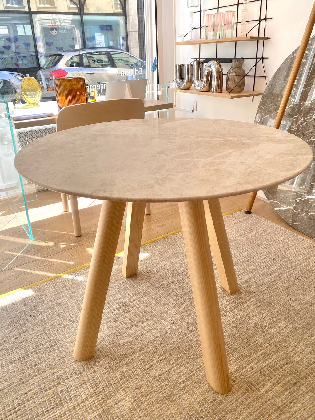 Stresa Side Table | Solid Ash and Marble