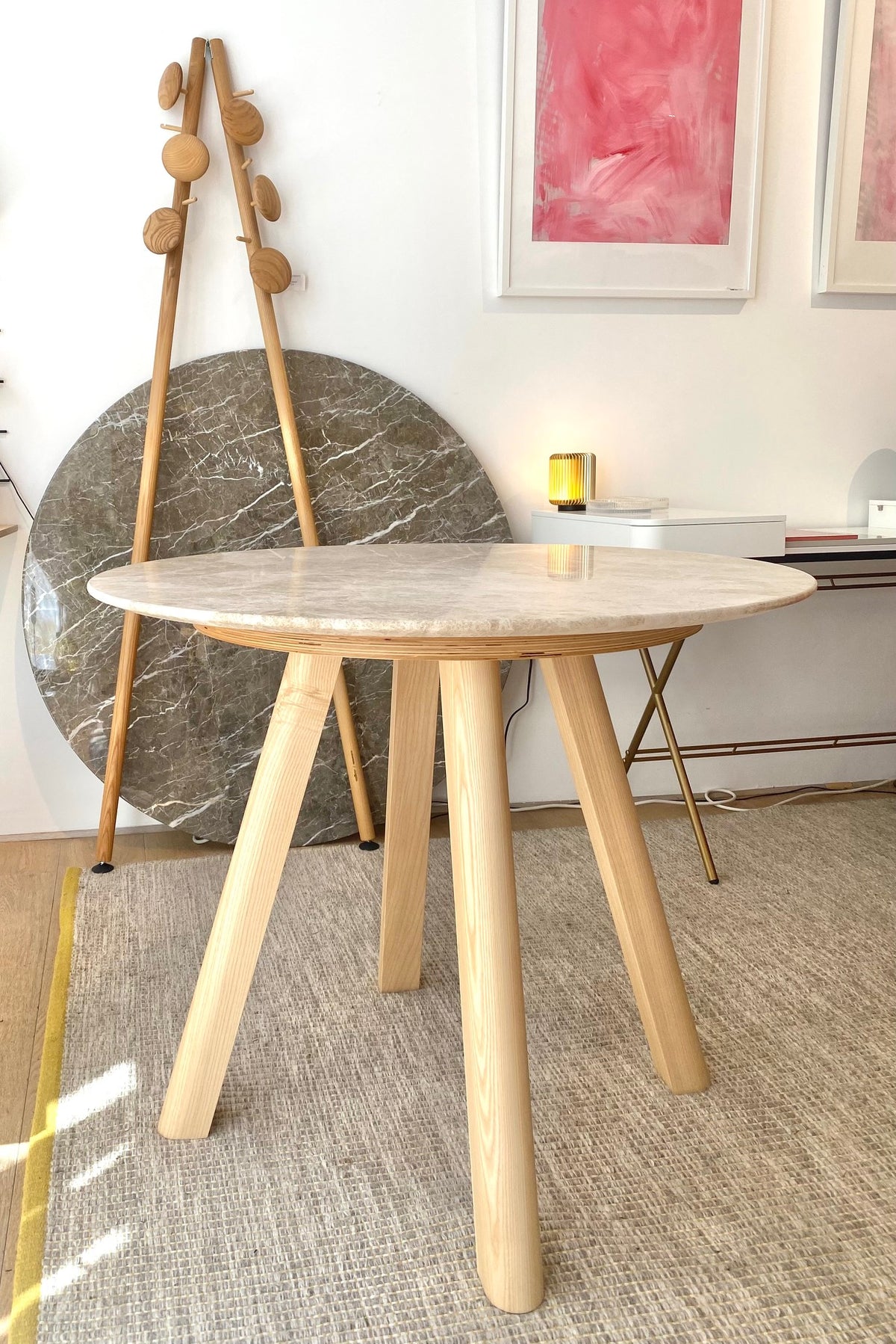 Stresa Side Table | Solid Ash and Marble