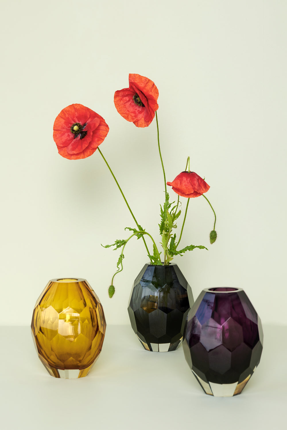 Vase Facet Gris | Hübsch