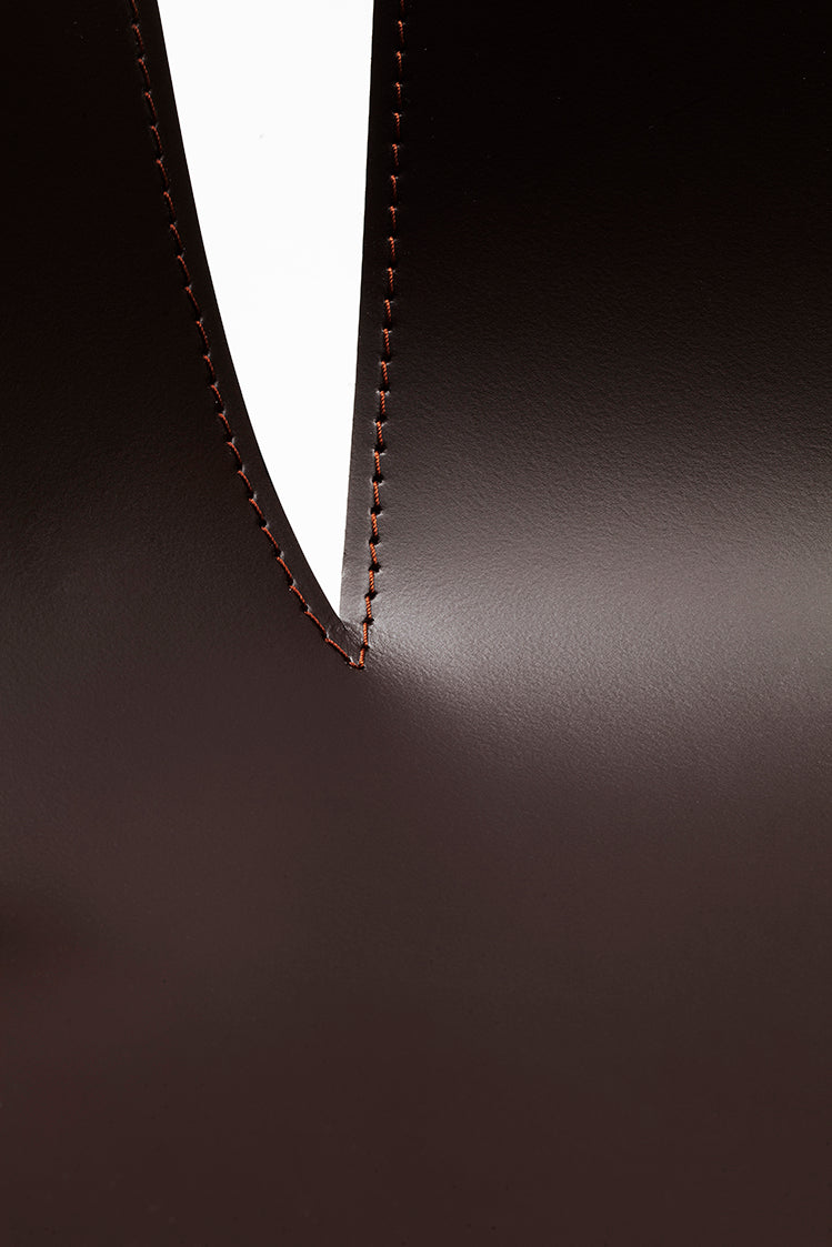 Ninna Armchair | Turned solid ash and Leather | Design Carlo Contin