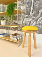 Ninna Stool | Turned solid ash and wool | Design Carlo Contin